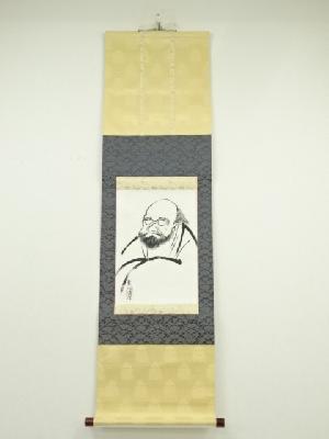 素心筆　達磨図　肉筆紙本掛軸